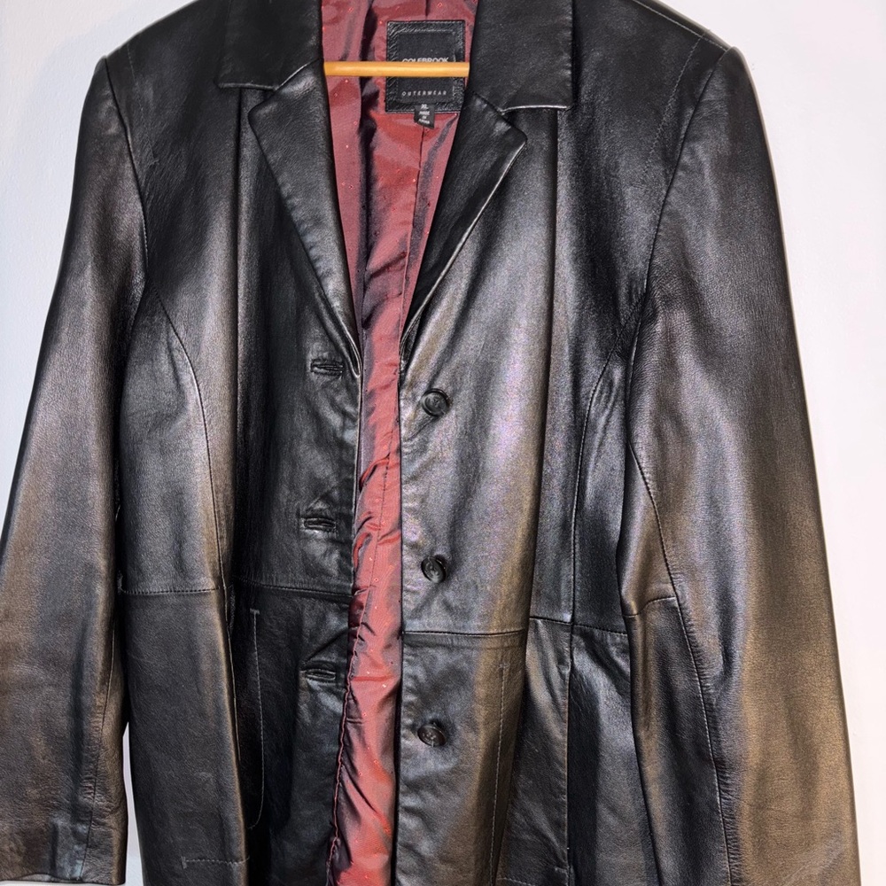 Unisex Black Leather Jacket